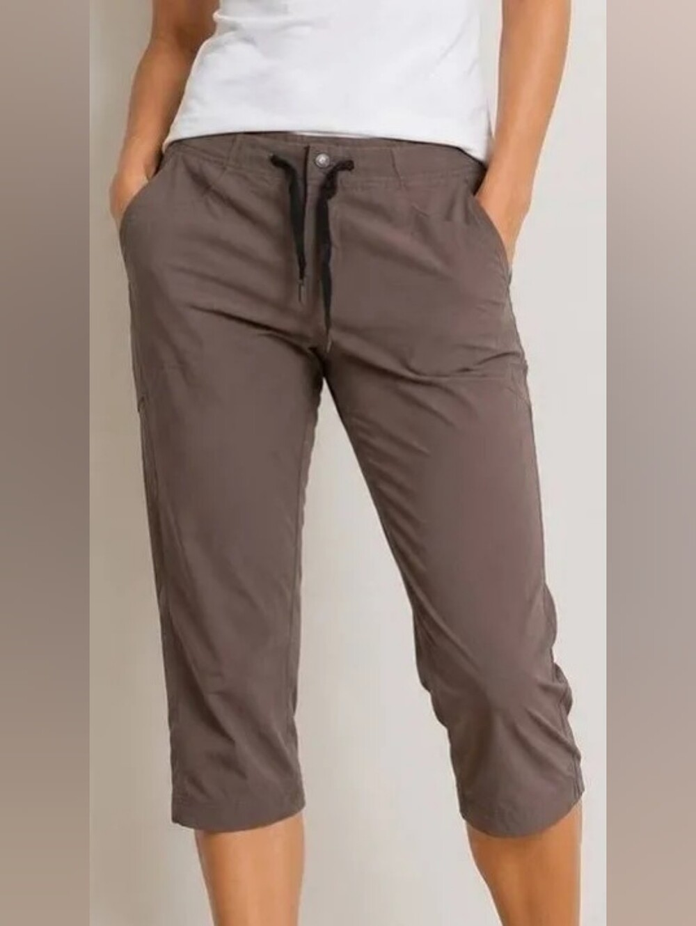 Patagonia Happy Hike Capris Brown Ladies Size 6 Hiking Quick Dry Outdoors